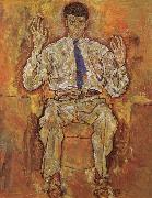 Egon Schiele Portrait of Albert Paris von Gutersloh oil painting